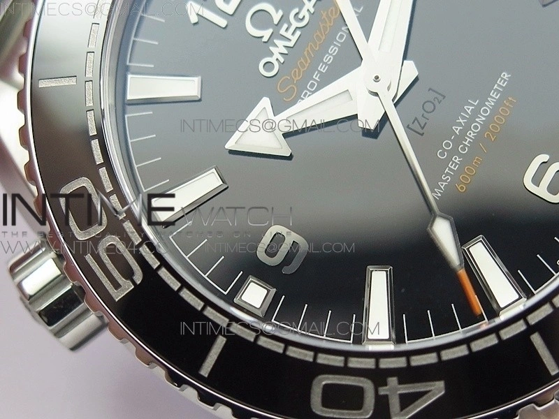 Planet Ocean 43.5mm SS VSF 1:1 Best Edition Black Ceramic Bezel and Dial on SS Bracelet A8900 Super Clone